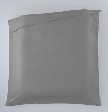 Housse de couette plomb uni - Lit 105 (1 pièce) - 50% coton / 50% polyester - 144 fils. Poids : 115 4