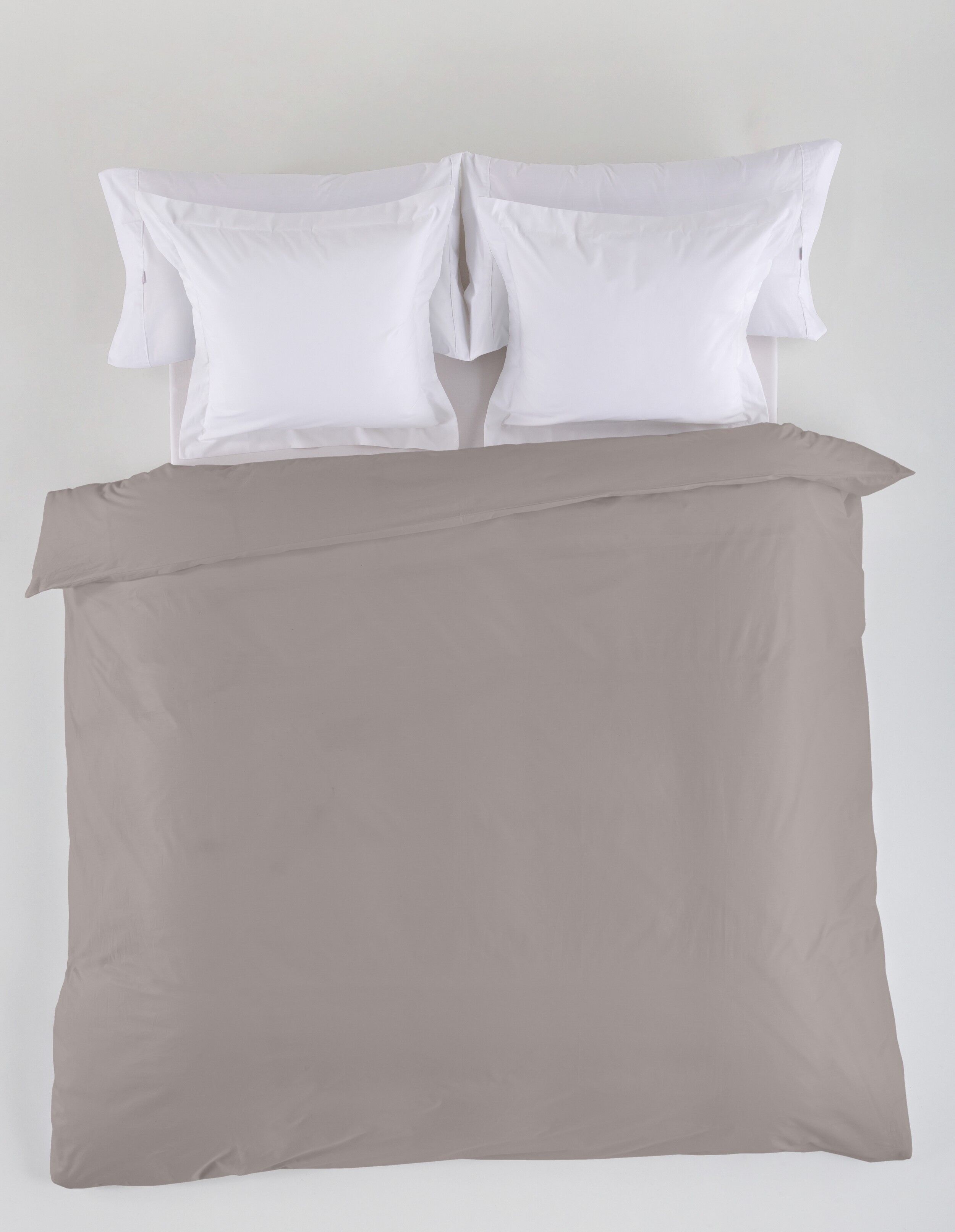 COPRIPIUMINO tinta unita color piombo - letto 150/160 (1 pezzo) - 50% cotone / 50% poliestere - 144 fili. Peso: 115