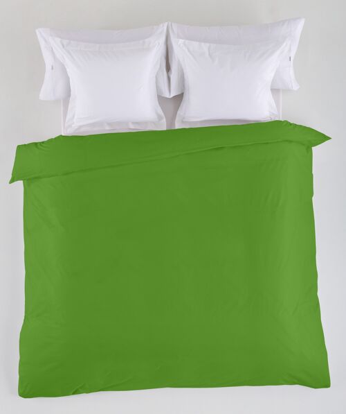 FUNDA NORDICA lisa color verde - Cama de 105 (1 pieza) - 50% algodón / 50% poliéster - 144 hilos. Gramage: 115