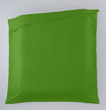 HOUSSE DE COUETTE lisse vert - Lit 105 (1 pièce) - 50% coton / 50% polyester - 144 fils. Poids : 115 4