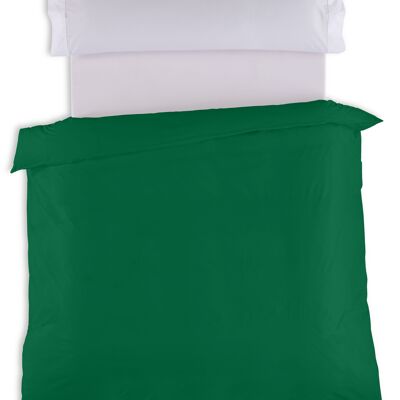 Billardgrüner, glatter Bettbezug – Bett 180/200 (1 Stück) – 50 % Baumwolle / 50 % Polyester – 144 Fäden. Gewicht: 115