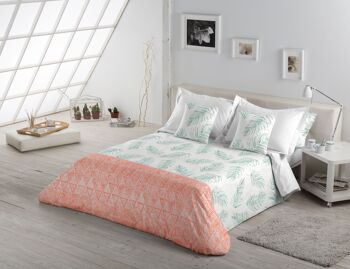 HOUSSE DE COUETTE MAICA - AQUA - 260X240 CM - IMPRESSION NUMÉRIQUE - 100% COTON - 144 FILS 3