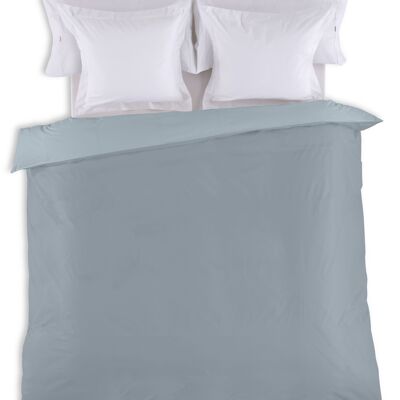 Zweifarbiger wendbarer Bettbezug aus Stahl und Silber – 90 cm Bett (1 Stück) – 100 % Baumwolle – 144 Fäden. Gewicht: 115
