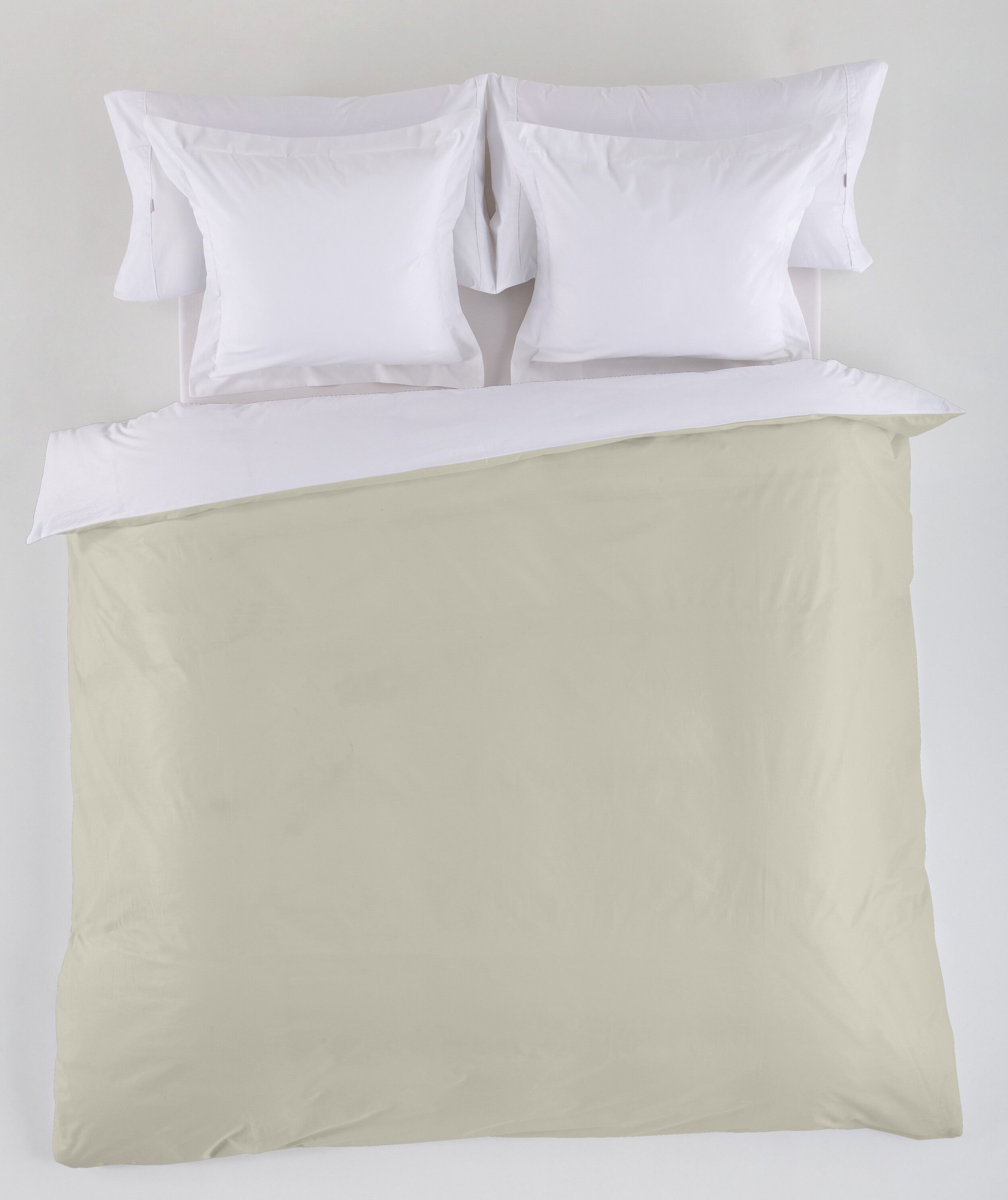 COPRIPIUMINO reversibile White Stone - 105 letto (1 pezzo) - 50% cotone / 50% poliestere - 144 fili. Peso: 115