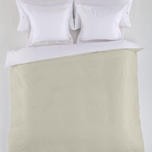 HOUSSE DE COUETTE réversible pierre blanche - Lit 105 (1 pièce) - 50% coton / 50% polyester - 144 fils. Poids : 115