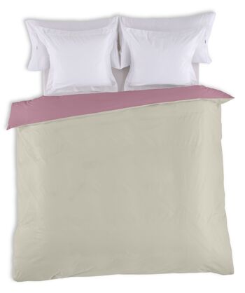 HOUSSE DE COUETTE réversible en pierre de quartz - Lit 180/200 (1 pièce) - 50% coton / 50% polyester - 144 fils. Poids : 115 2