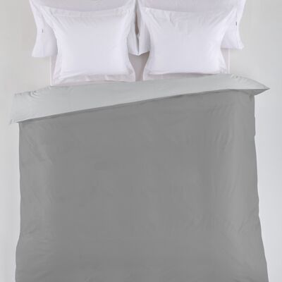 COPRIPIUMINO reversibile piombo perlato - 105 letto (1 pezzo) - 50% cotone / 50% poliestere - 144 fili. Peso: 115