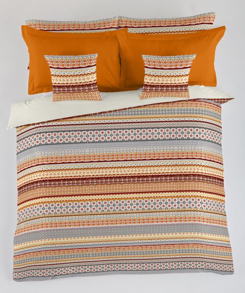 FUNDA NÓRDICA SIENA - OCRE - 200X200 CM - IMPRESIÓN DIGITAL - 100% ALGODÓN - 144 HILOS