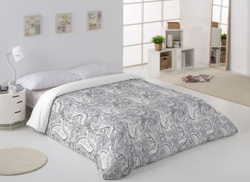 HOUSSE DE COUETTE VISNU - 200X200 CM - IMPRESSION NUMÉRIQUE - NUMERIQUE : 100% COTON / UNI : 50% COTON - 50% POLYESTER - 144 FILS 2