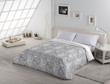 HOUSSE DE COUETTE VISNU - 240X220 CM - IMPRESSION NUMÉRIQUE - NUMERIQUE : 100% COTON / UNI : 50% COTON - 50% POLYESTER - 144 FILS 3