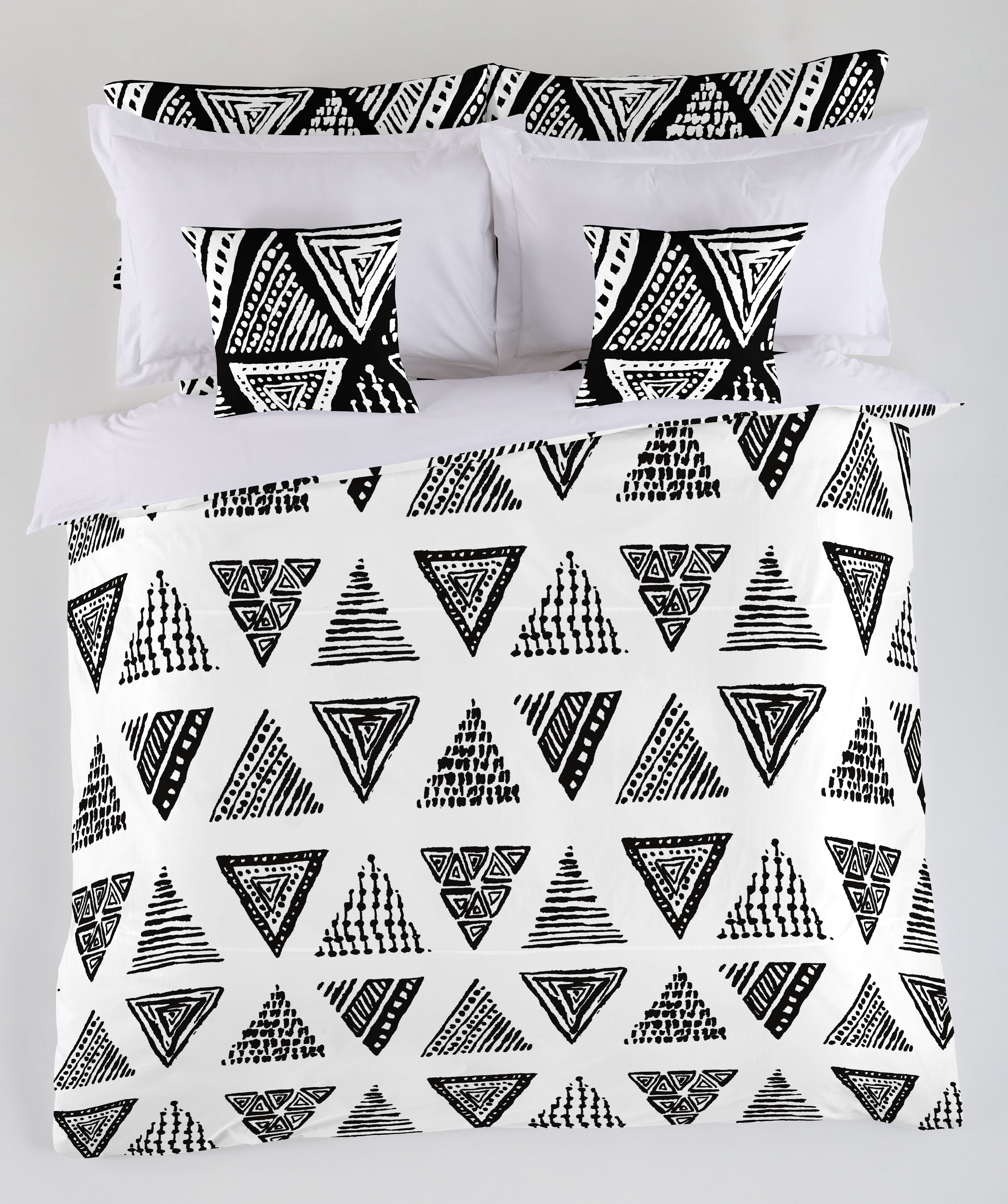 COPRIPIUMINO YAQUI - NERO - 260X240 CM - STAMPA DIGITALE - 100% COTONE - 144 FILI