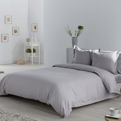 Parure HOUSSE DE COUETTE + 2 housses de coussin motif chevrons perles - Lit 180 (6 pièces) - Tissu Jacquard - 50% coton / 50% polyester. Poids : 115