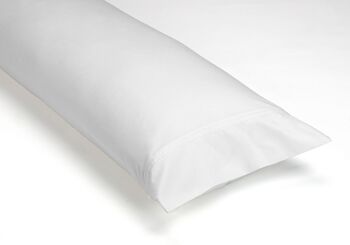 Parure de lit en coton biologique 200 fils, blanc. Lit 150cm (3 pièces) 3