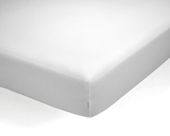 Parure de lit en coton biologique 200 fils, blanc. Lit 150cm (3 pièces) 4