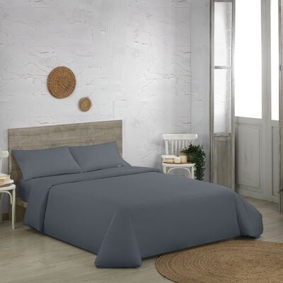 Set copripiumino in cotone organico a 200 fili, cenere. Letto da 105 cm (3 pezzi)