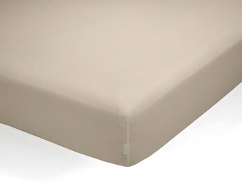 Parure de lit en coton biologique 200 fils, taupe. Lit de 180 cm (4 pièces) 4