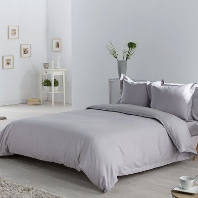 PILES WOVEN DUVET COVER SET (3 PIECES) - PEARL COLOR - 135/140 CM BED - INCLUDES 2 CUSHION COVERS
