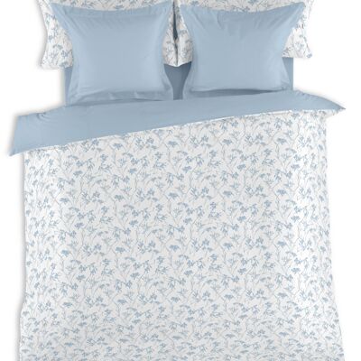 PAOLA PRINTED DUVET COVER SET (6 PIECES) - BLUE COLOR - 180 CM BED. INCLUDES CUSHION COVER(S) - 50% COTTON / 50% POLYESTER - 144 THREADS
