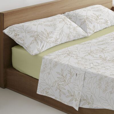 Cream Circe sheet set. 135/140 cm bed. 3 pz