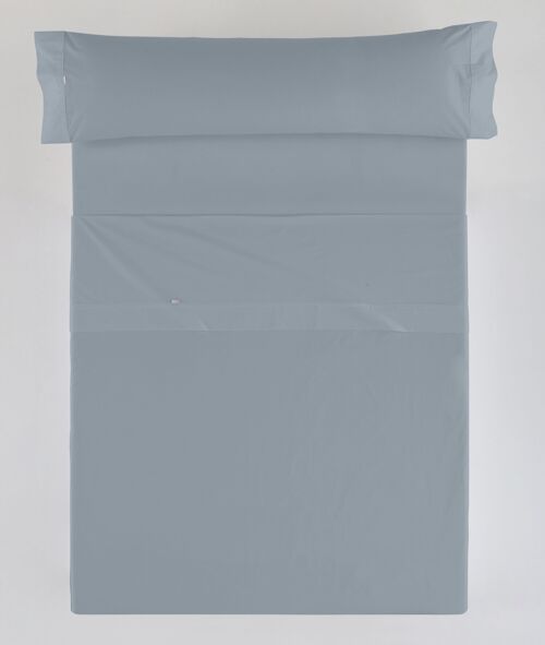 Juego de sábanas color acero - Cama de 105 (3 piezas) - 100% algodón - 200 hilos