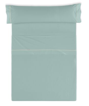 Parure de draps Aqua - lit 90 (3 pièces) - 100% coton - 144 fils. Poids : 115 2