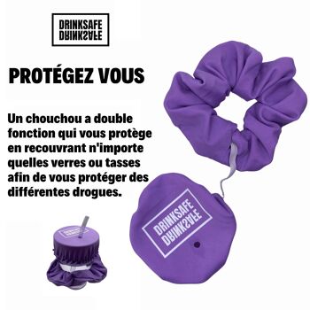 DrinkSafe I Le chouchou anti-drogue protège verre réutilisable à souhait, anti-renversement pour soirées et festivals en toute sécurité 7