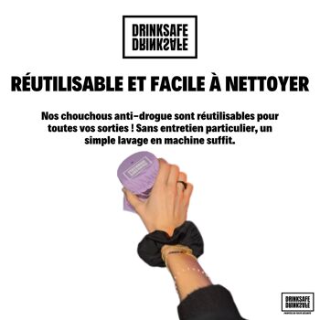 DrinkSafe I Le chouchou anti-drogue protège verre réutilisable à souhait, anti-renversement pour soirées et festivals en toute sécurité 10