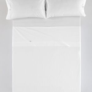 Parure de draps blanc - Lit 160 (4 pièces) - 100% coton - 200 fils