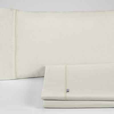 Completo lenzuola panna - letto 135/140 (3 pezzi) - 100% cotone - 144 fili. Peso: 115