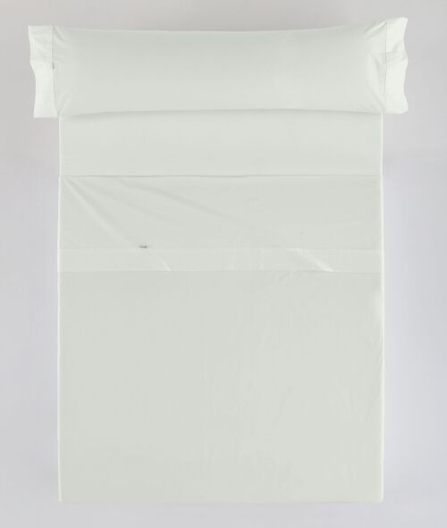 Juego de sábanas color hueso - Cama de 135/140 (3 piezas) - 100% algodón - 200 hilos