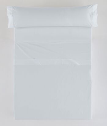Parure de draps couleur perle - lit 150 (3 pièces) - 100% coton - 200 fils 1