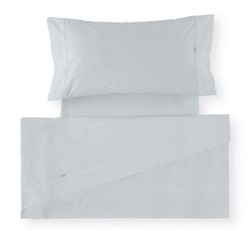 Parure de draps couleur perle - lit 150 (4 pièces) - 100% coton - 200 fils 4