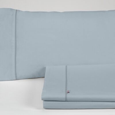 Silbernes Bettlaken-Set – 105 Bett (3 Stück) – 100 % Baumwolle – 144 Fäden. Gewicht: 115