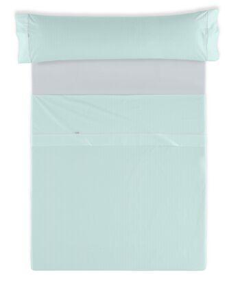 Parure de lit Greta Aqua – Lit 150 (3 pièces) – 100 % coton – 200 fils. Poids : 125 2