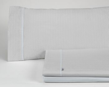 Parure de lit Greta Pearl – Lit 105 (3 pièces) – 100 % coton – 200 fils au pouce carré. Poids : 125 1