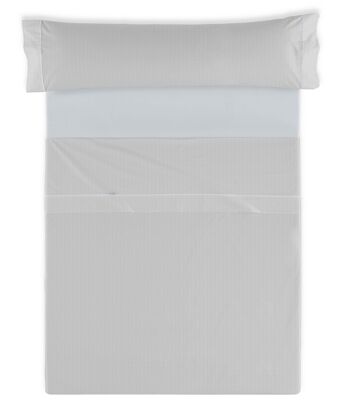 Parure de draps Greta couleur perle - Lit 135/140 (3 pièces) - 100% coton - 200 fils. Poids : 125 2