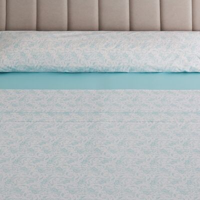 Lara aqua sheet set. 160 cm bed. 4 pieces