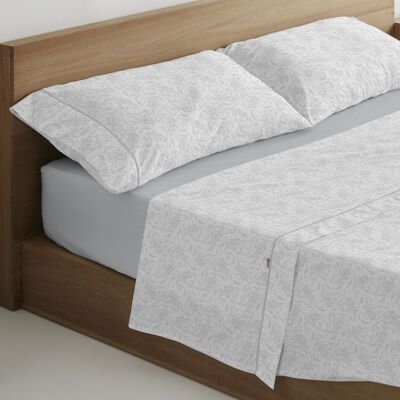 Pearl-colored Lara sheet set. 90 cm bed. 3 pz