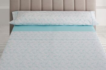 Ensemble de draps Lara aqua. Lit de 90cm. 3 pièces 1