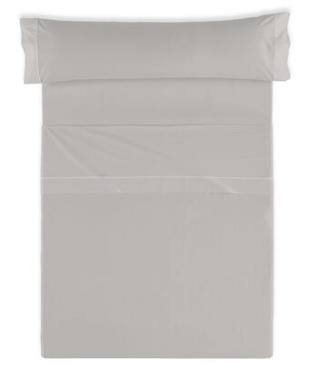 Parure de draps en plomb uni - Lit 105 (3 pièces) - 50% coton / 50% polyester - 144 fils. Poids : 115 2