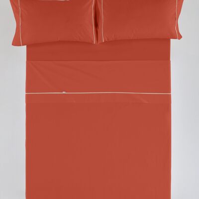 Solid earth color sheet set - 200 bed (4 pieces) - 50% cotton / 50% polyester - 144 threads. Weight: 115