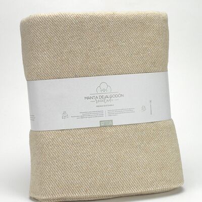 Lares stone recycled cotton blanket