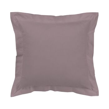 Lot de 2 housses de coussin en coton biologique 200 fils, couleur nectar 1