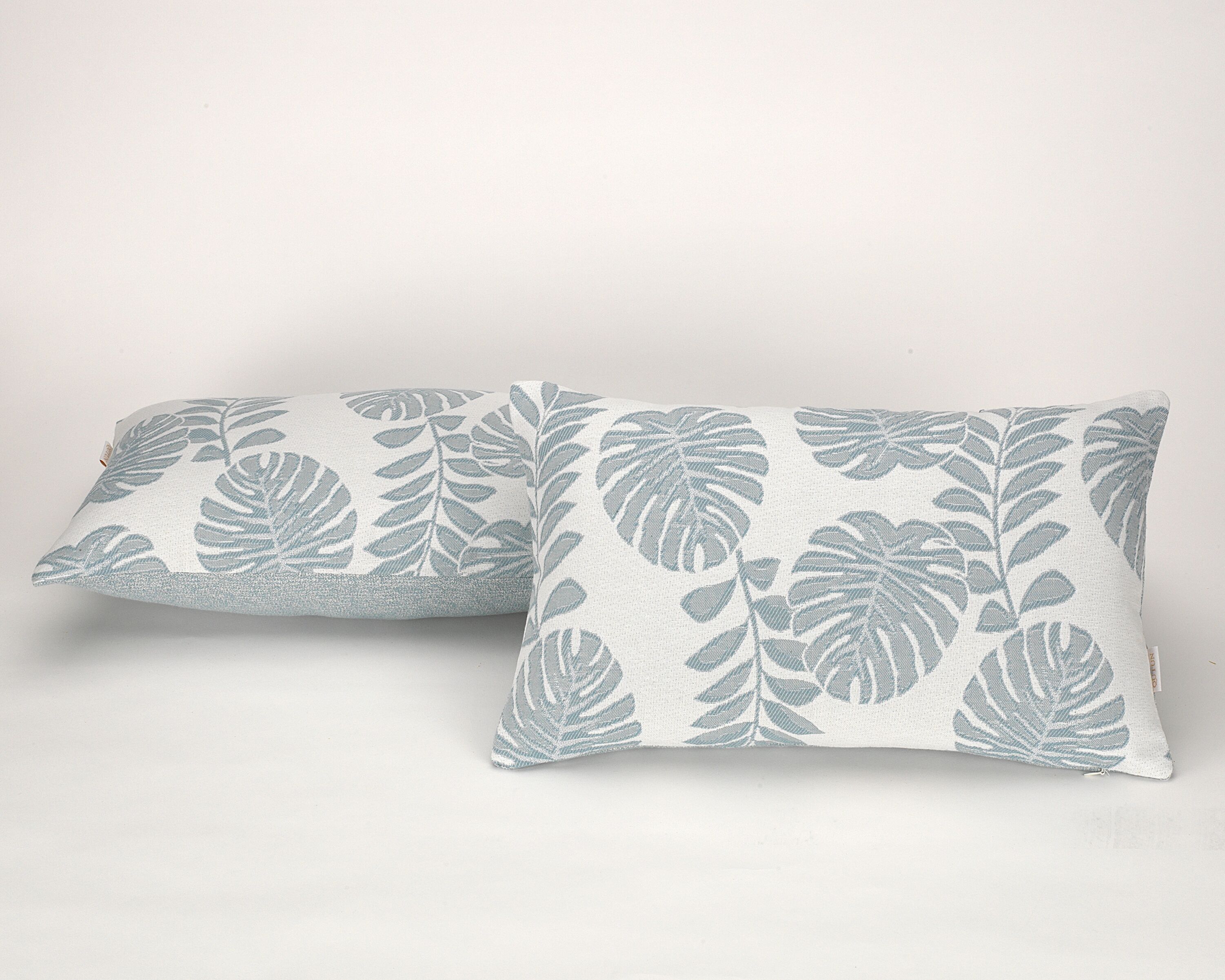 Confezione da 2 fodere per cuscino Ordesa color acqua. K82