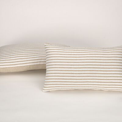 Pack of 2 stone-colored Jaca cushion covers. K82