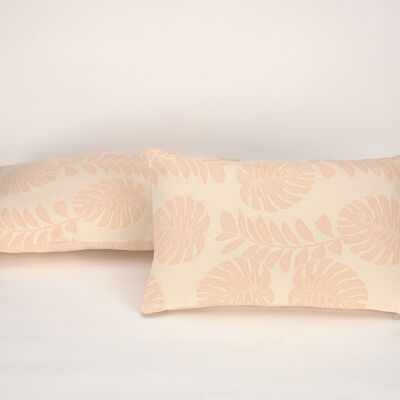 Pack of 2 pink Ordesa cushion covers. K82