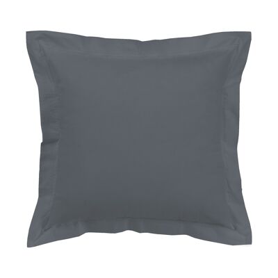 Pack of two ash-colored organic cotton cushion covers. Double stitched finish.
