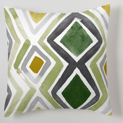 PACK OF MURSI CUSHION COVERS - 2 PRINTED COVERS OF 50X50 CM AND 2 PLAIN GREEN COLOR OF 50X75 CM