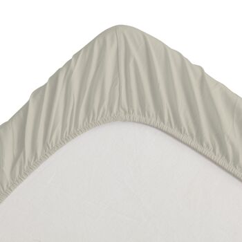 Drap-housse 100% coton couleur sable. Lit 90 (hauteur 30 cm) 3