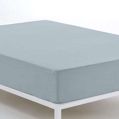 ADJUSTABLE COMBI PLAIN FITTED SHEET CALA SILVER COLOR - 200 CM BED - 100% COTTON - 144 THREADS